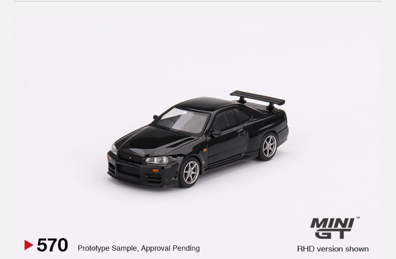 1:64 Nissan Skyline GT-R #570 Black Pearl Mini GT