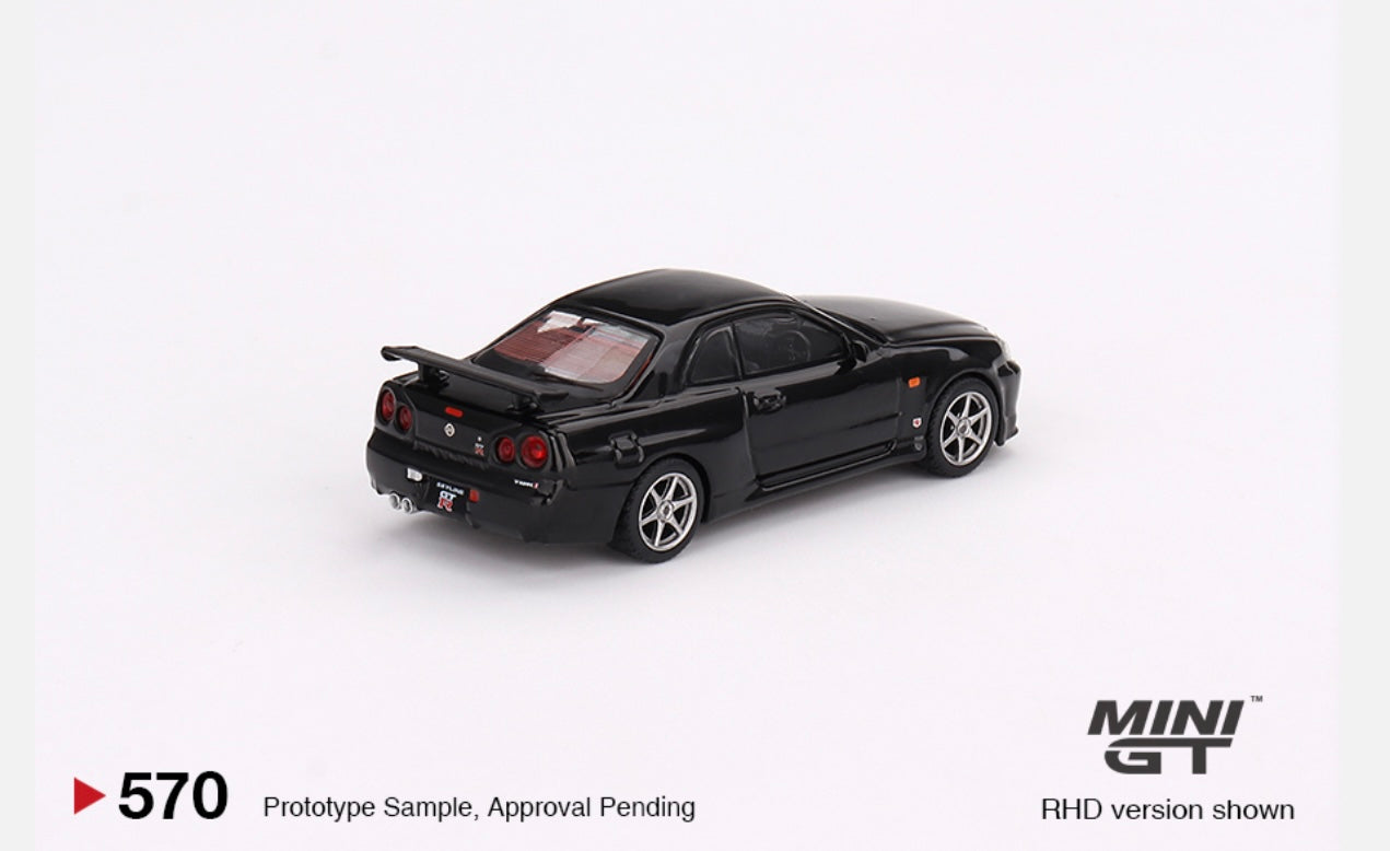 1:64 Nissan Skyline GT-R #570 Black Pearl Mini GT