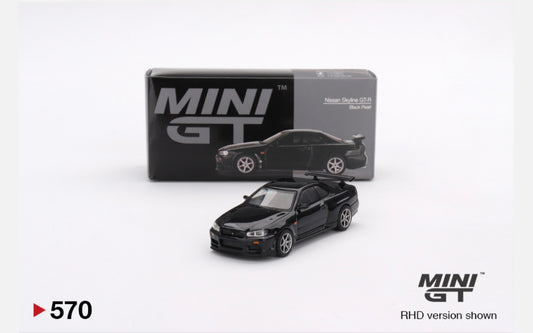 1:64 Nissan Skyline GT-R #570 Black Pearl Mini GT