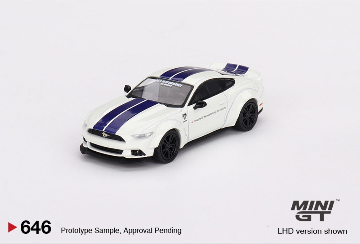 1:64 Ford Mustang GT LB Works White Mini GT Mini GT 646