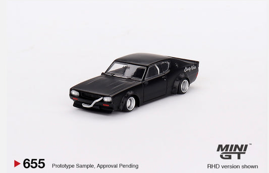 1:64 Nissan Skyline Kenmeri Liberty Walk 655 Matt Black Mini GT