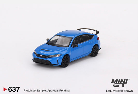 1:64 Honda Civic Type R Boost Blue Pearl 2023 Mini GT 637