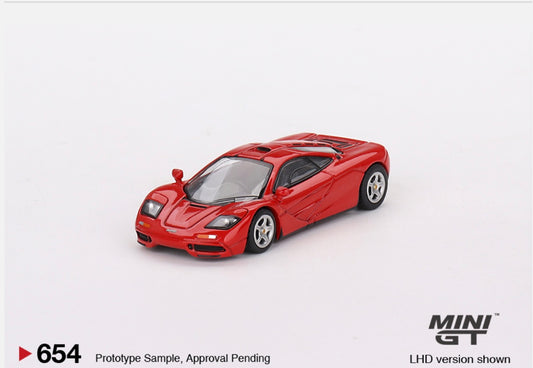 1:64 McLaren F1 Red Mini GT 654