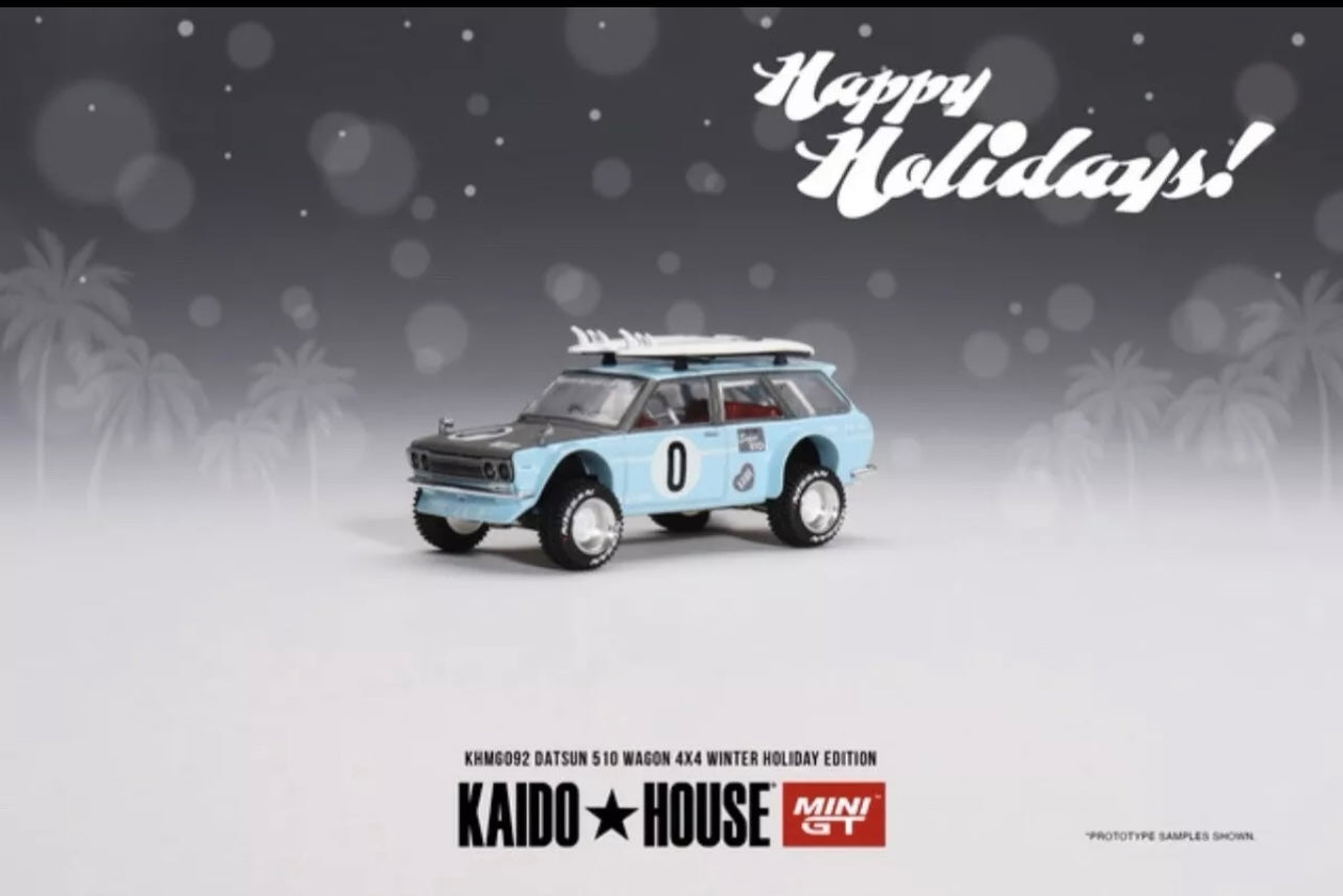 1:64 Datsun 510 Wagon 4x4 Winter Holiday Edition 092 Kaido House