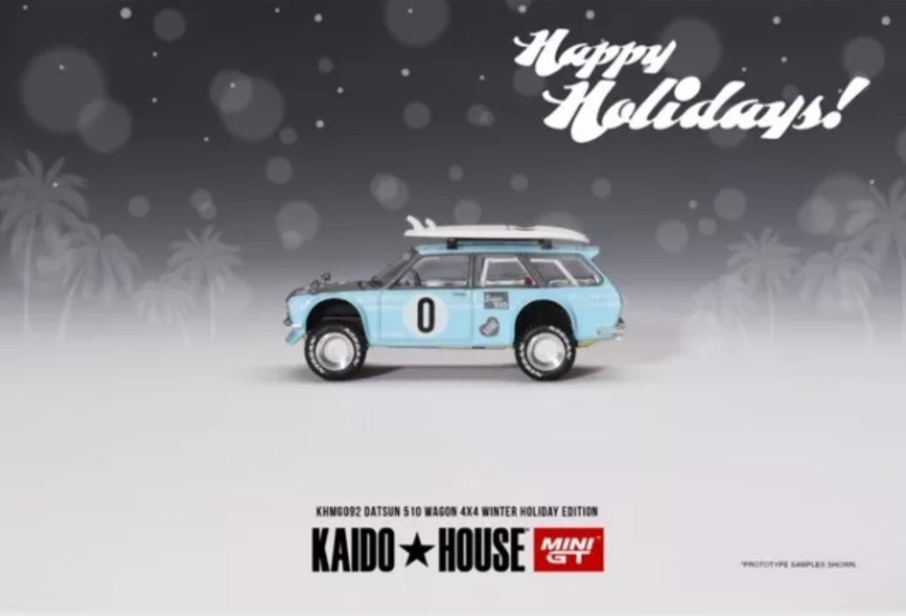 1:64 Datsun 510 Wagon 4x4 Winter Holiday Edition 092 Kaido House