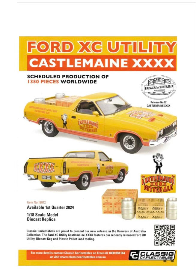 1:18 Ford XC Utility Castlemaine XXXX  Classic Carlectables