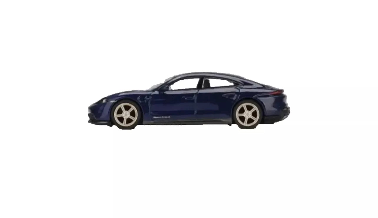 1:64 Porsche Taycan Turbo S Gentian Blue Metallic Mini GT 339