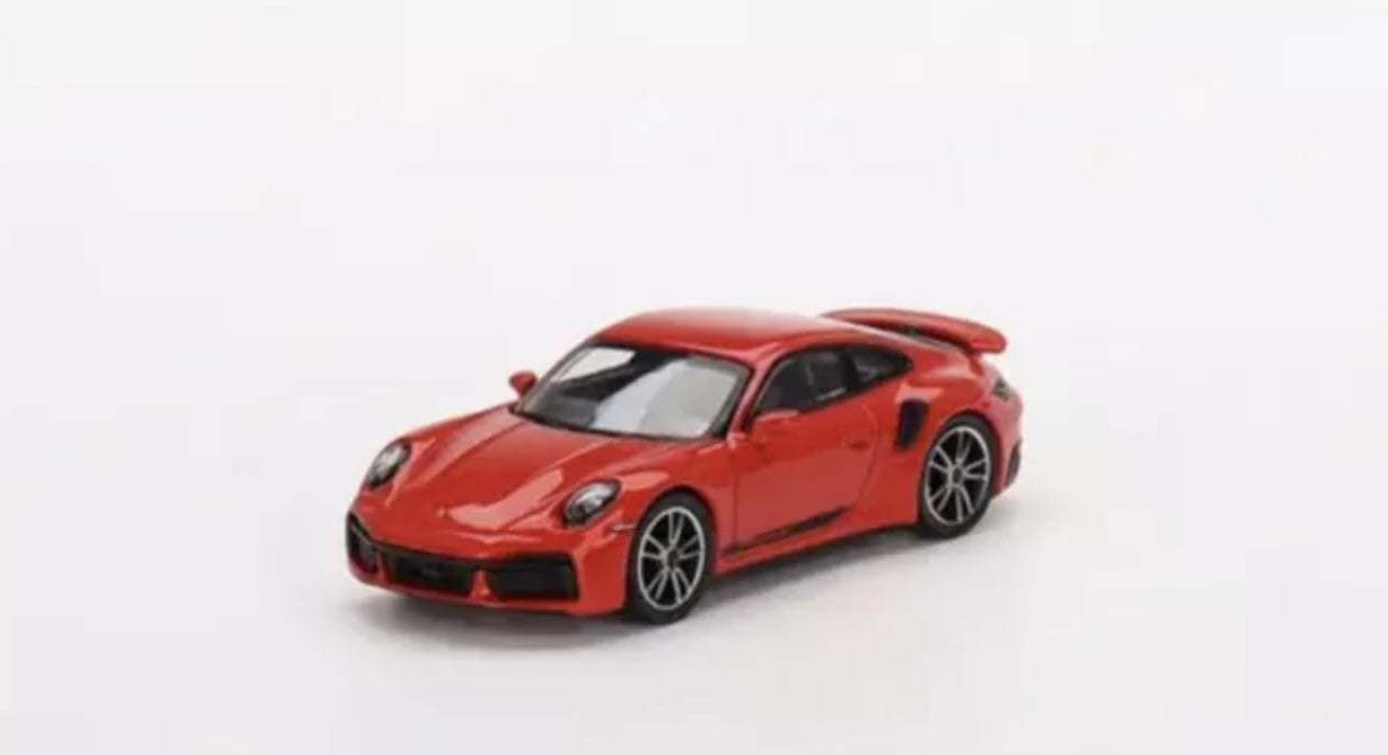 1:64 Porsche 911 Turbo S Guards Red Mini GT 423