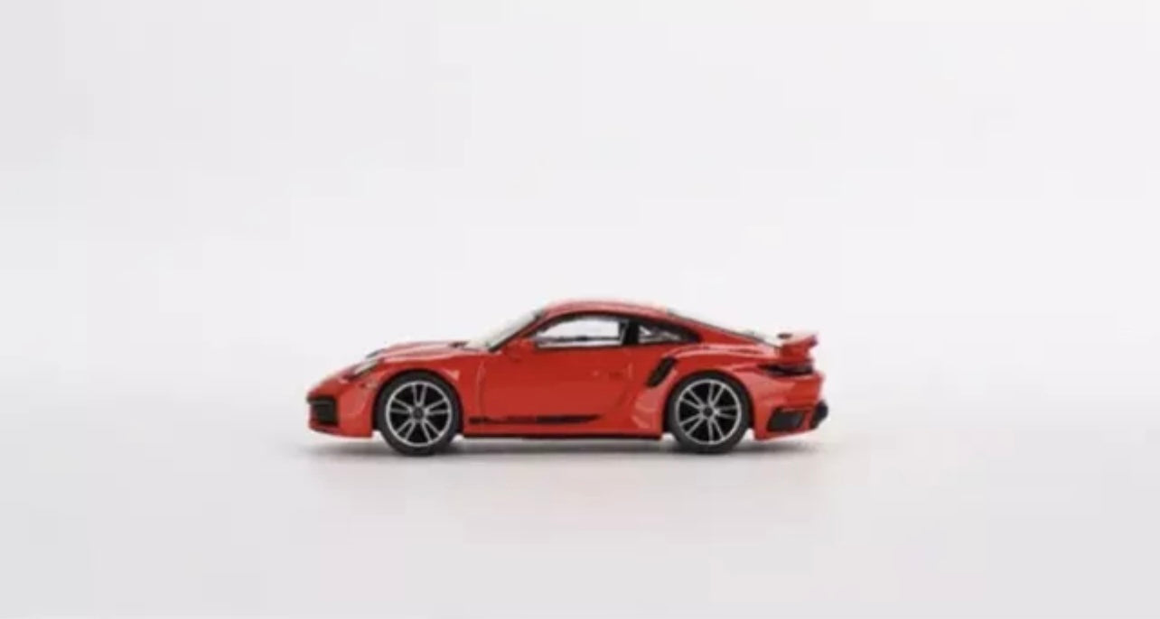 1:64 Porsche 911 Turbo S Guards Red Mini GT 423