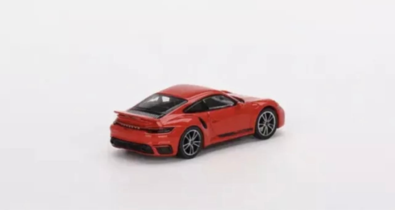 1:64 Porsche 911 Turbo S Guards Red Mini GT 423