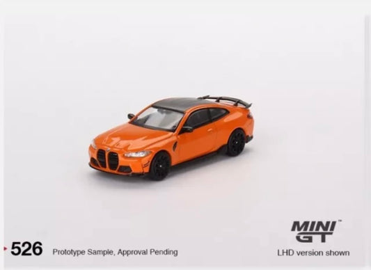 1:64 BMW M4 M-Performance Fire Orange Mini GT 526