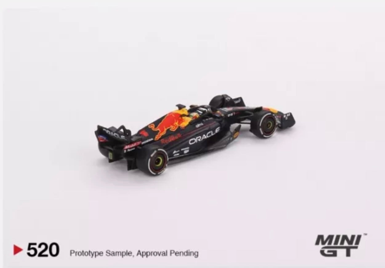 1:64 Max Verstappen #1 2022 Abu Dhabi GP Winner Oracle Red Bull Racing RB18 Mini GT 520