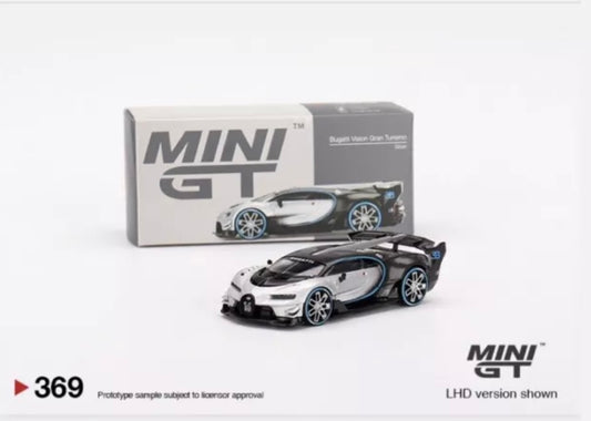 1:64 Bugatti Vision Gran Turismo Silver Mini GT 369