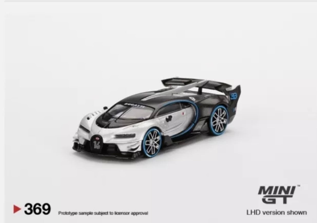 1:64 Bugatti Vision Gran Turismo Silver Mini GT 369