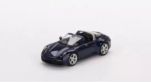 1:64 Porsche 911 Targa 4S Gentian Blue Metallic Mini GT 412