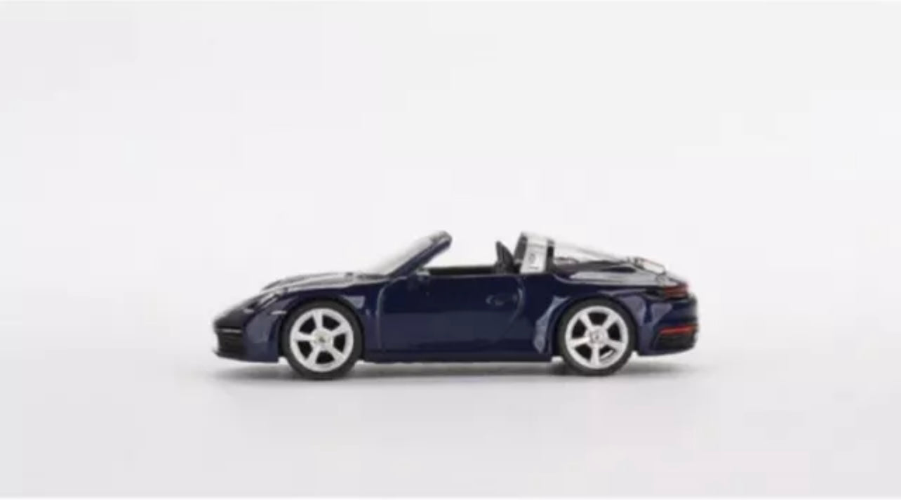 1:64 Porsche 911 Targa 4S Gentian Blue Metallic Mini GT 412