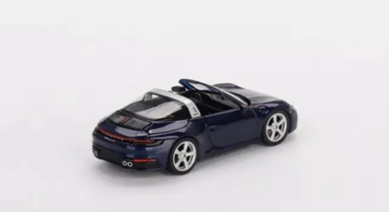 1:64 Porsche 911 Targa 4S Gentian Blue Metallic Mini GT 412