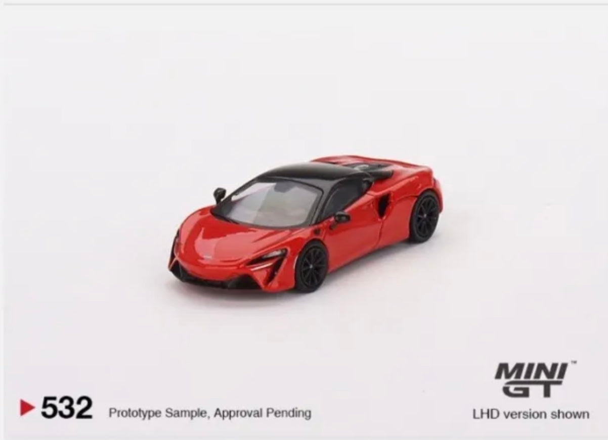 1:64 McLaren Artura Vermillion Red Mini GT 532