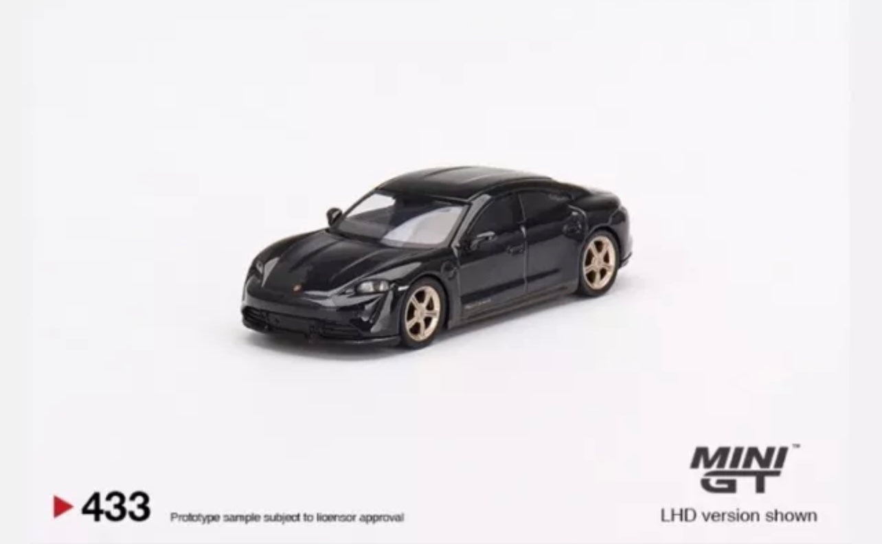 1:64 Porsche Taycan Turbo S Volcano Grey Metallic Mini GT 433