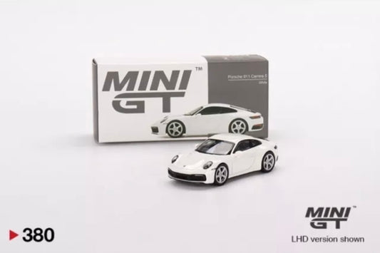 1:64 Porsche 911 Carrera S White Mini GT 380