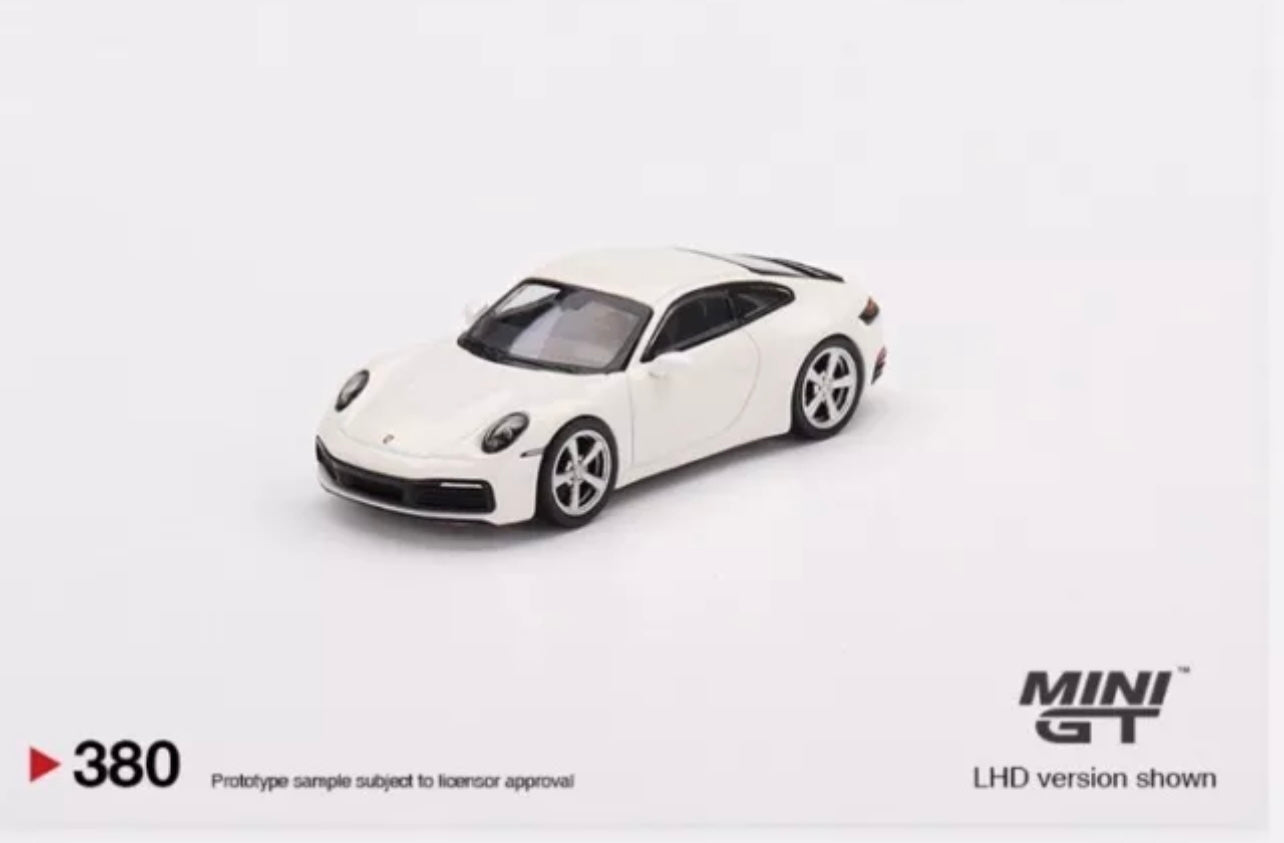 1:64 Porsche 911 Carrera S White Mini GT 380