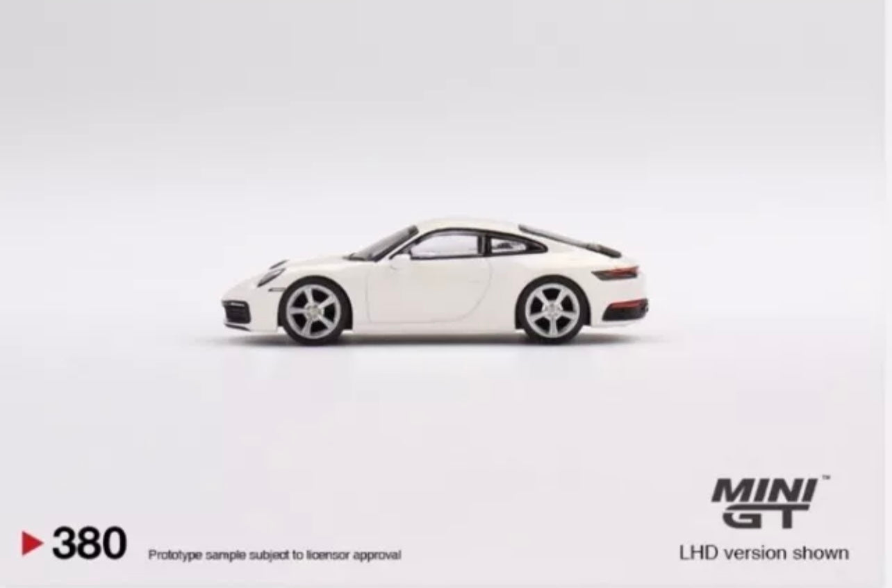 1:64 Porsche 911 Carrera S White Mini GT 380