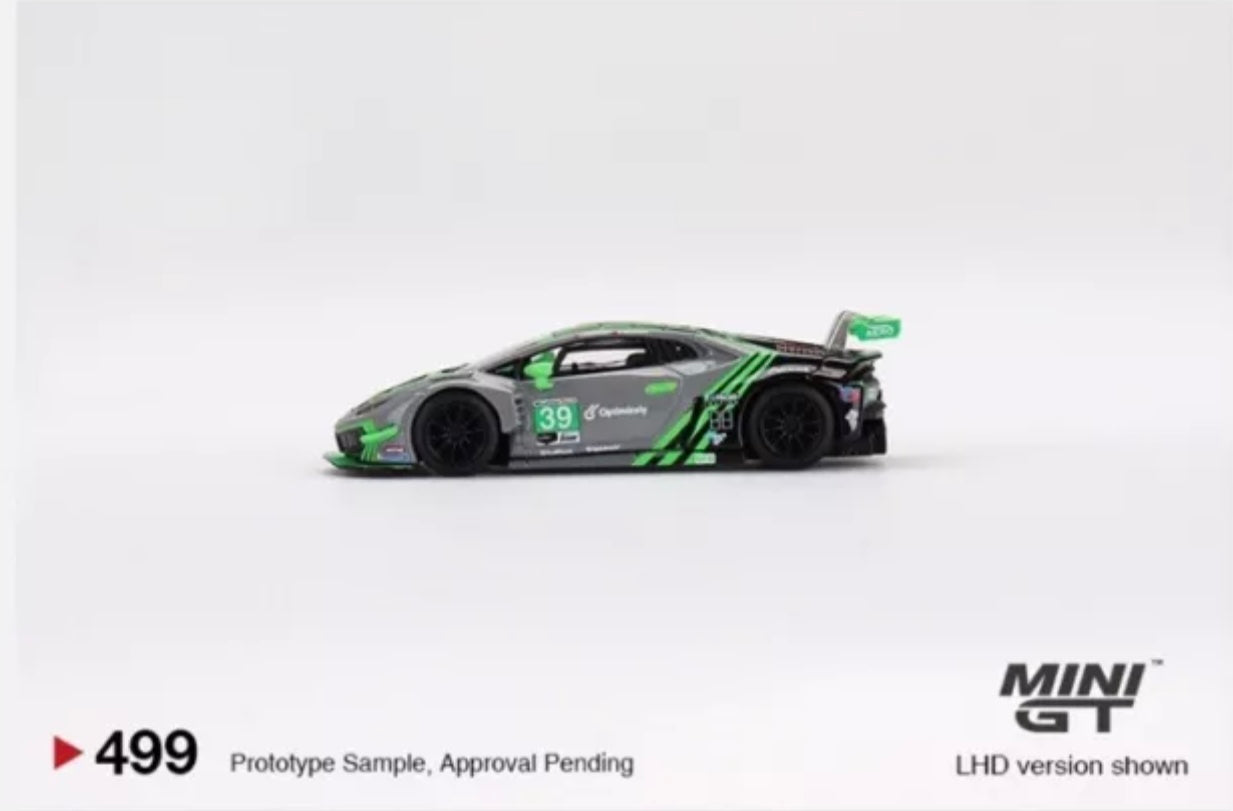 1:64 Lamborghini Huracan GT3 Evo #39 2022 IMSA Road America 2nd Place Mini GT 499