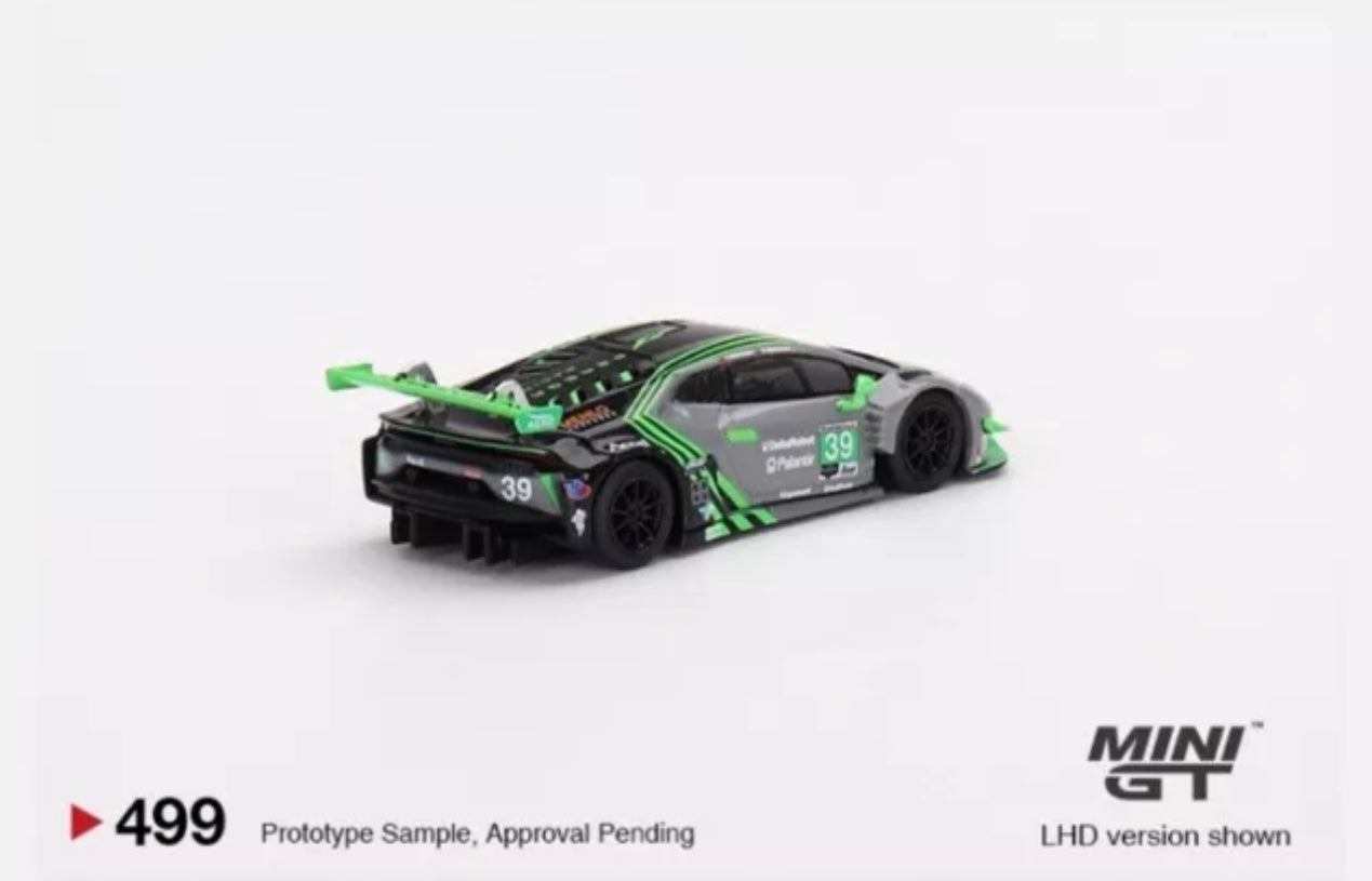 1:64 Lamborghini Huracan GT3 Evo #39 2022 IMSA Road America 2nd Place Mini GT 499