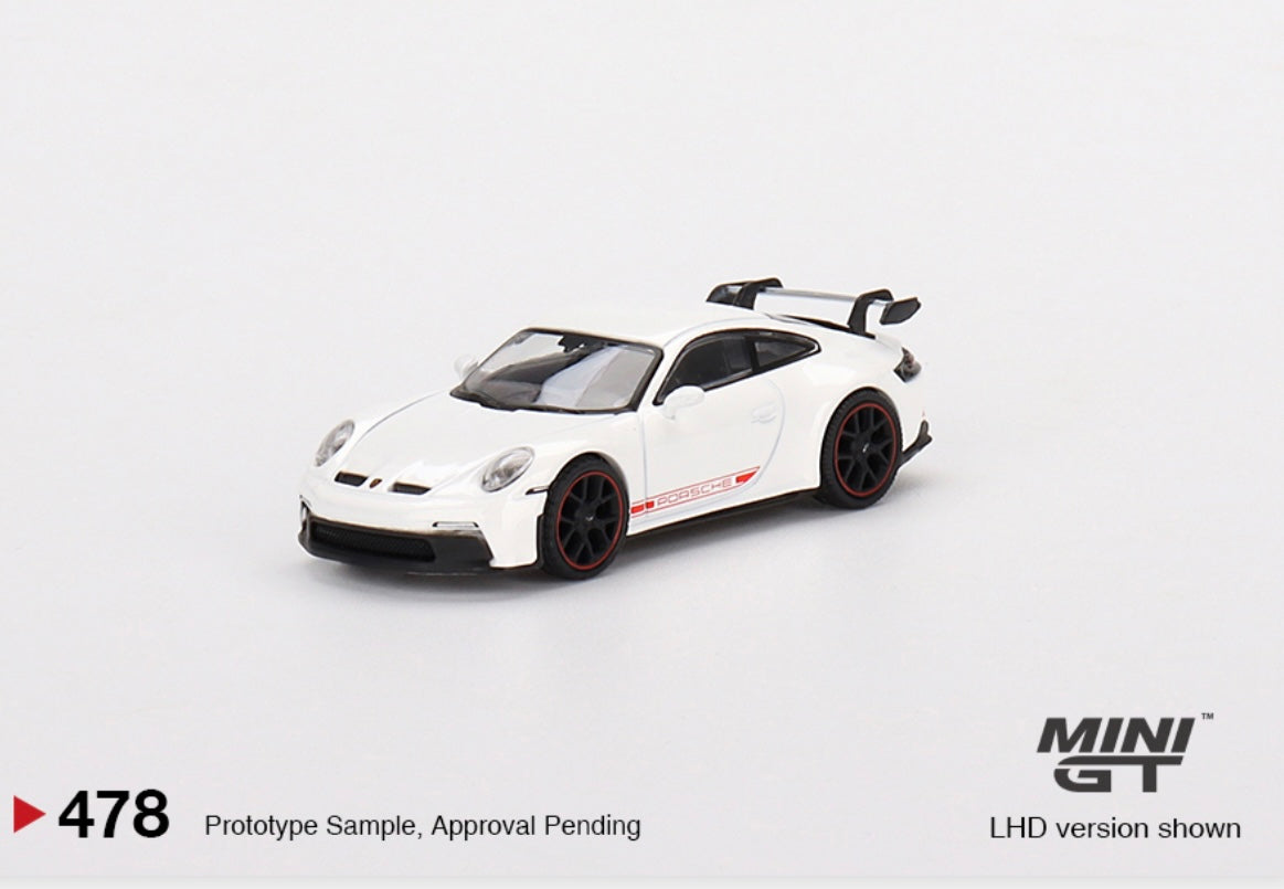 1:64 Porsche 911 (992) GT3 White Mini GT 478