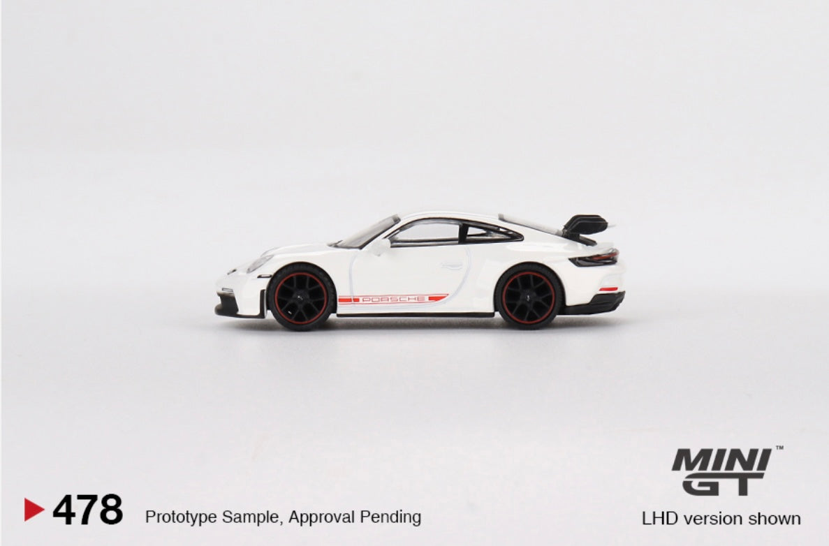 1:64 Porsche 911 (992) GT3 White Mini GT 478