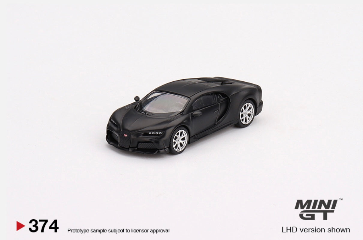 1:64 Bugatti Chiron Super Sport 300+ Matte Black Mini GT 374