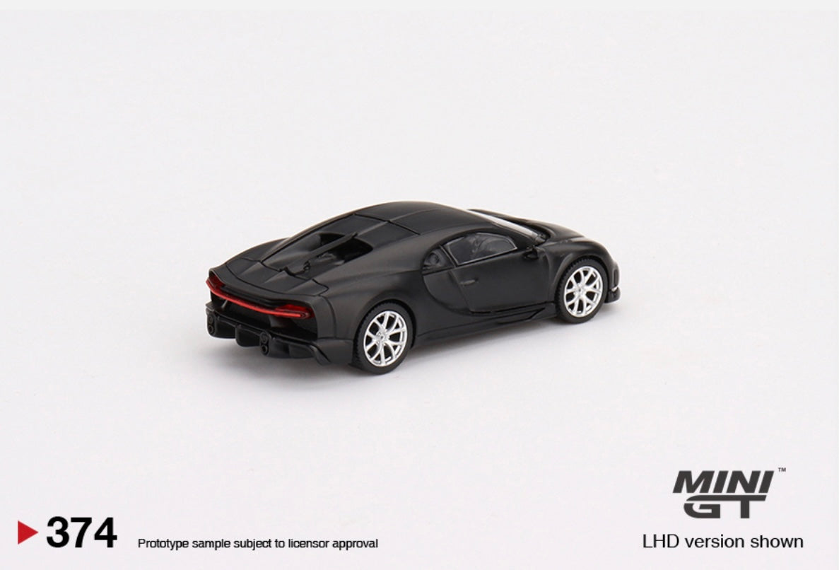 1:64 Bugatti Chiron Super Sport 300+ Matte Black Mini GT 374