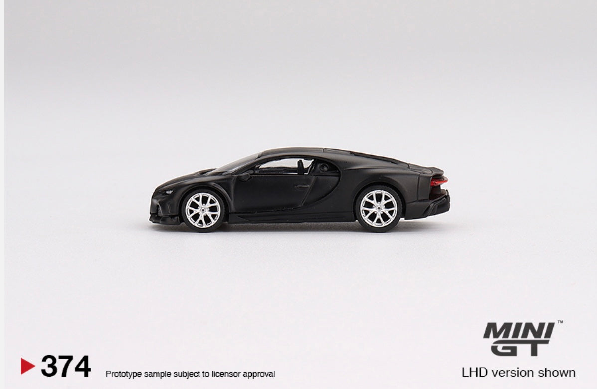 1:64 Bugatti Chiron Super Sport 300+ Matte Black Mini GT 374