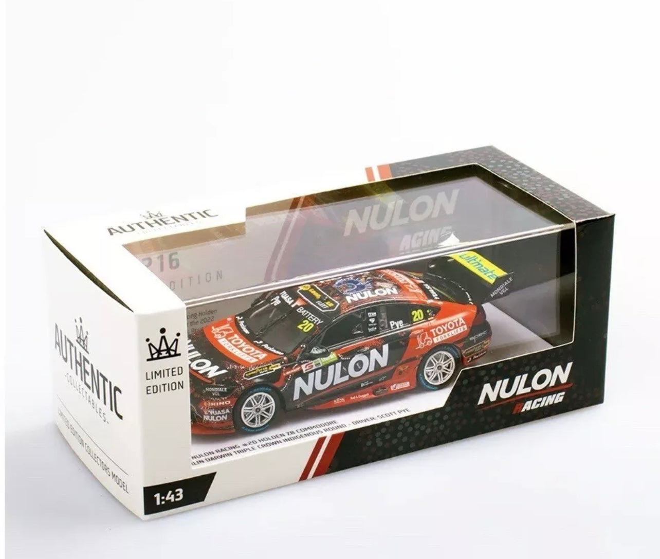 1:43 Scott Pye #20 2022 Darwin Indigenous Round Holden ZB Commodore Authentic Collectables