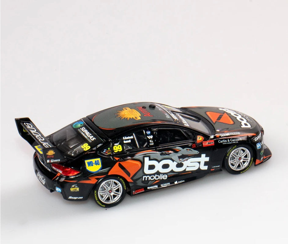 1:43 Brodie Kostecki/David Russell #99 2021 Bathurst 3rd Place Erebus Boost Mobile Racing Holden ZB Commodore Authentic Collectables