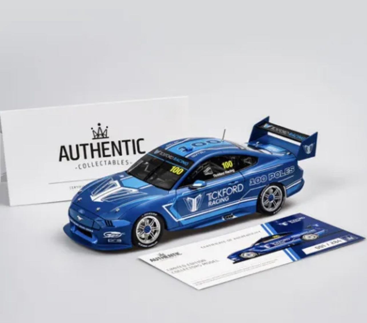 1:18 Ford Mustang GT Tickford Racing 100 Poles Celebration Livery Authentic Collectables