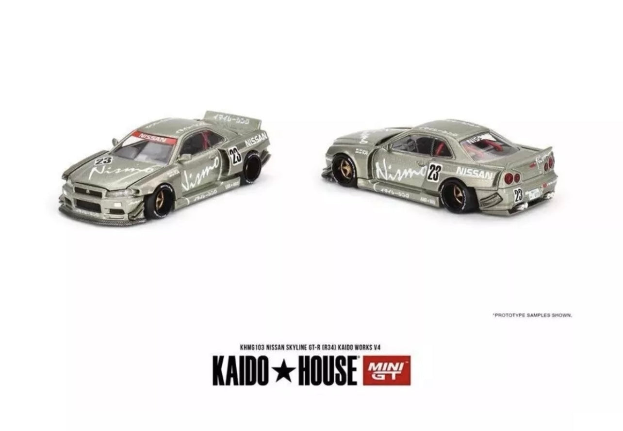 1:64 Nissan Skyline GT-R (R34) 103 Kaido Works V4 Kaido House