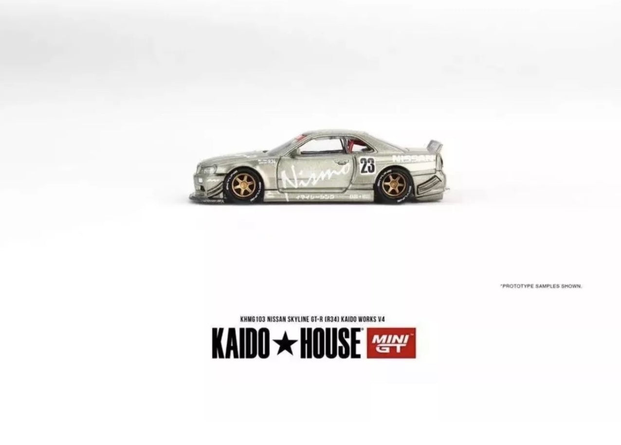 1:64 Nissan Skyline GT-R (R34) 103 Kaido Works V4 Kaido House