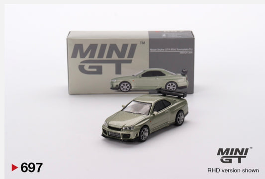 1:64 Nissan Skyline GT-R (R34)Tommykaira R-Z Millennium Jade Mini GT 697