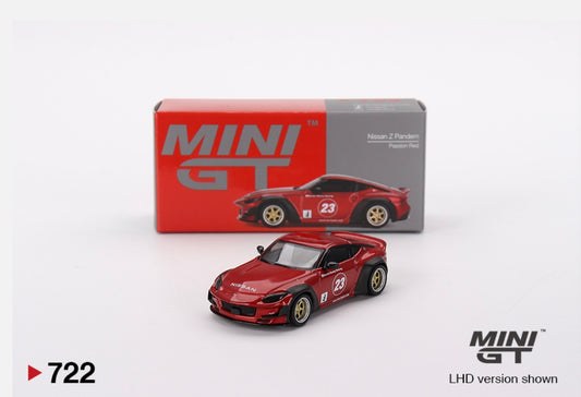 1:64 Nissan Z Pandem Passion Red Mini GT 722