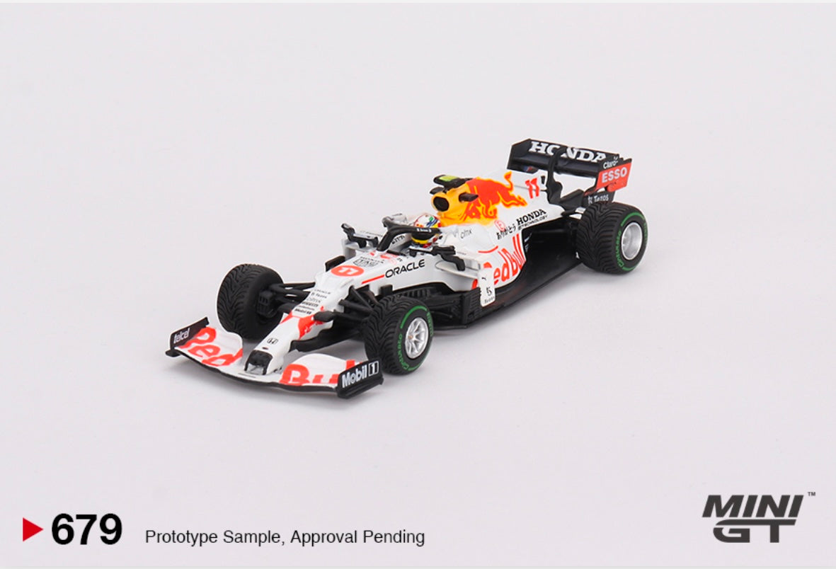 1:64 Sergio Perez #11 Red Bull Racing RB16B 2021 Turkish GP 3rd Place Mini GT 679