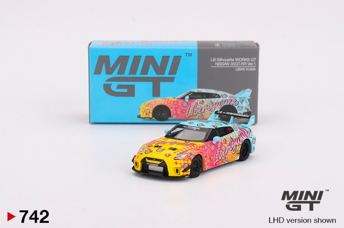 1:64 Nissan 35GT-RR LBWK Kuma LB Silhouette Works GT Mini GT 742