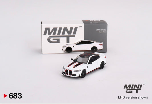 1:64 BMW M4 CSL Alpine White Mini GT 683