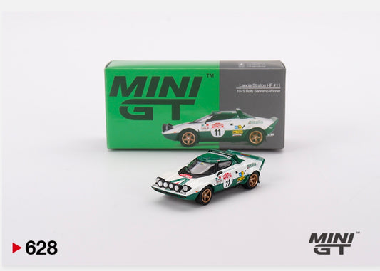 1:64 Lancia Stratos HF 1975 Rally Sanremo Winner #11 Mini GT 628