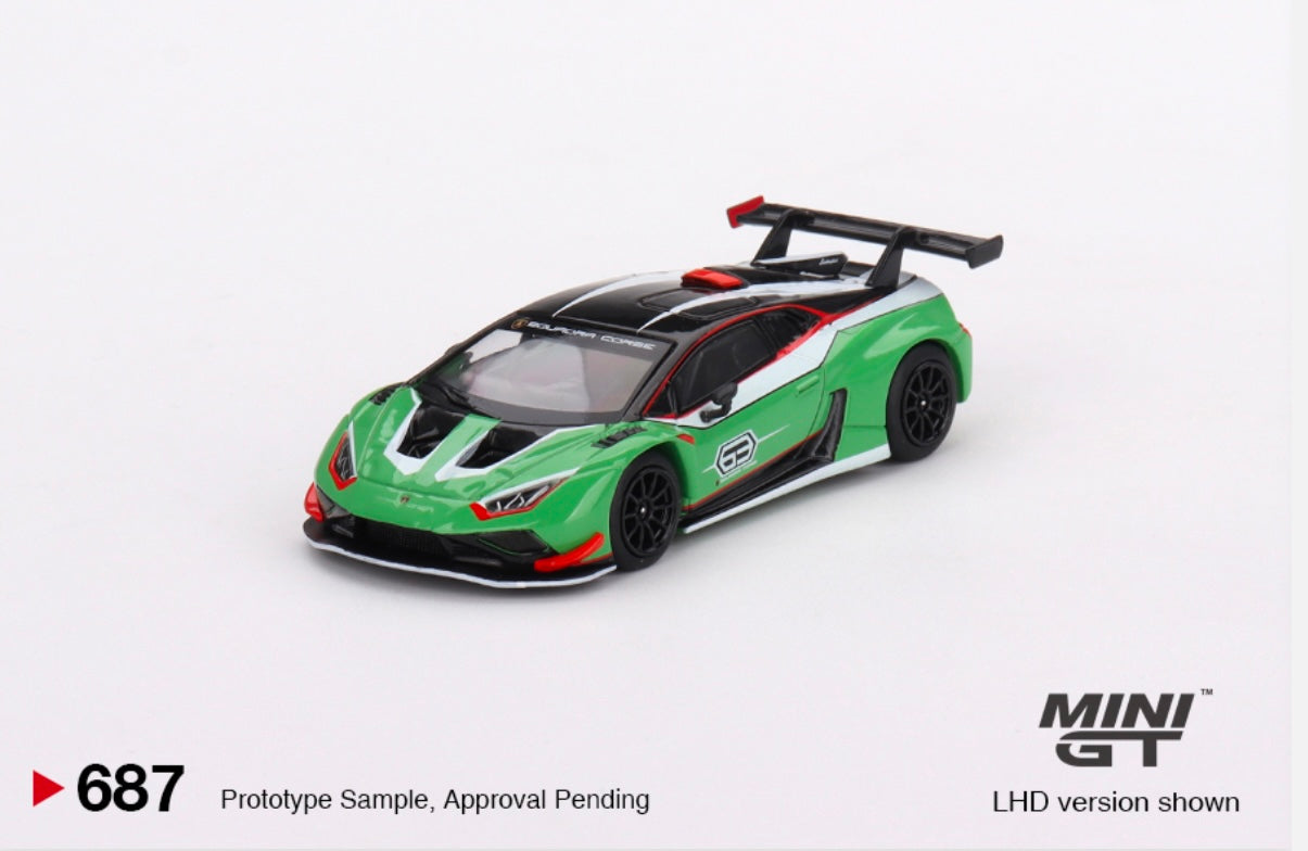 1:64 Lamborghini Huracan GT3 EVO2 Presentation Mini GT 687