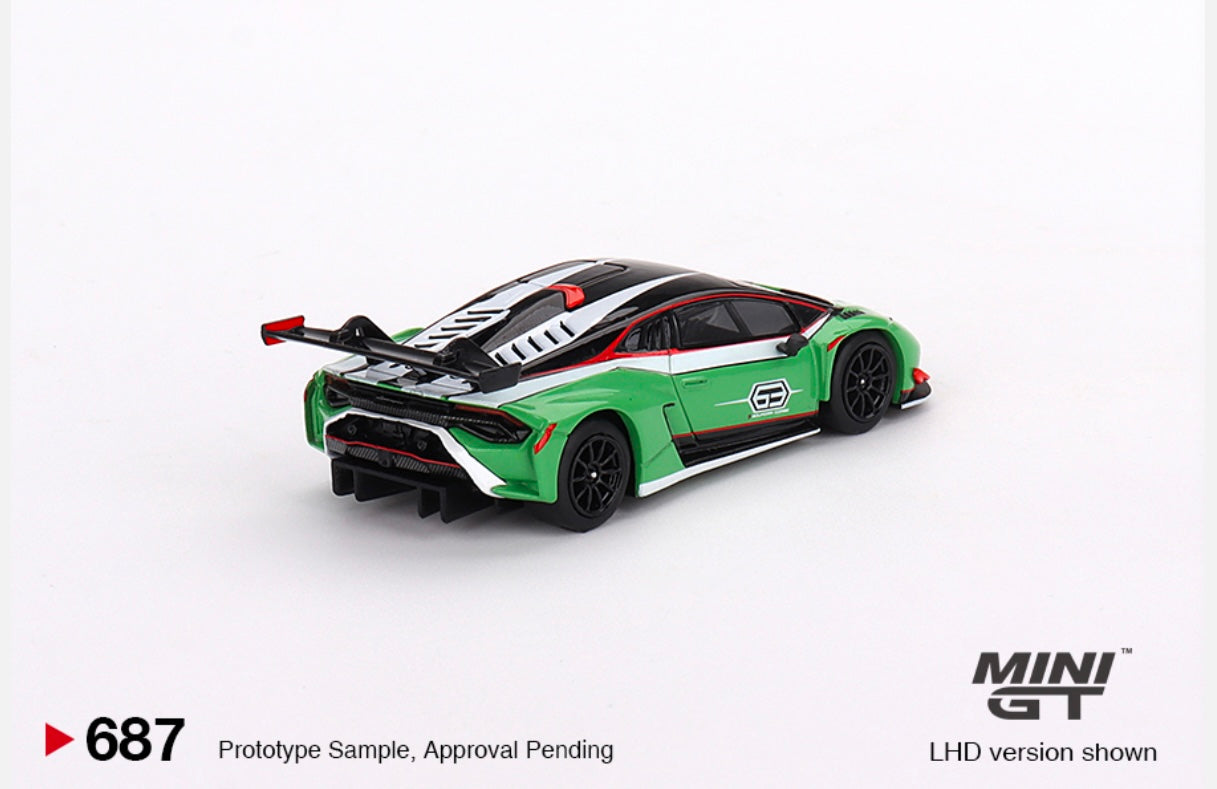 1:64 Lamborghini Huracan GT3 EVO2 Presentation Mini GT 687