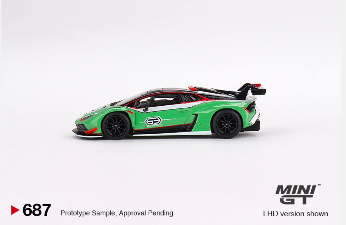 1:64 Lamborghini Huracan GT3 EVO2 Presentation Mini GT 687