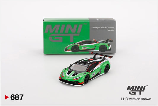 1:64 Lamborghini Huracan GT3 EVO2 Presentation Mini GT 687