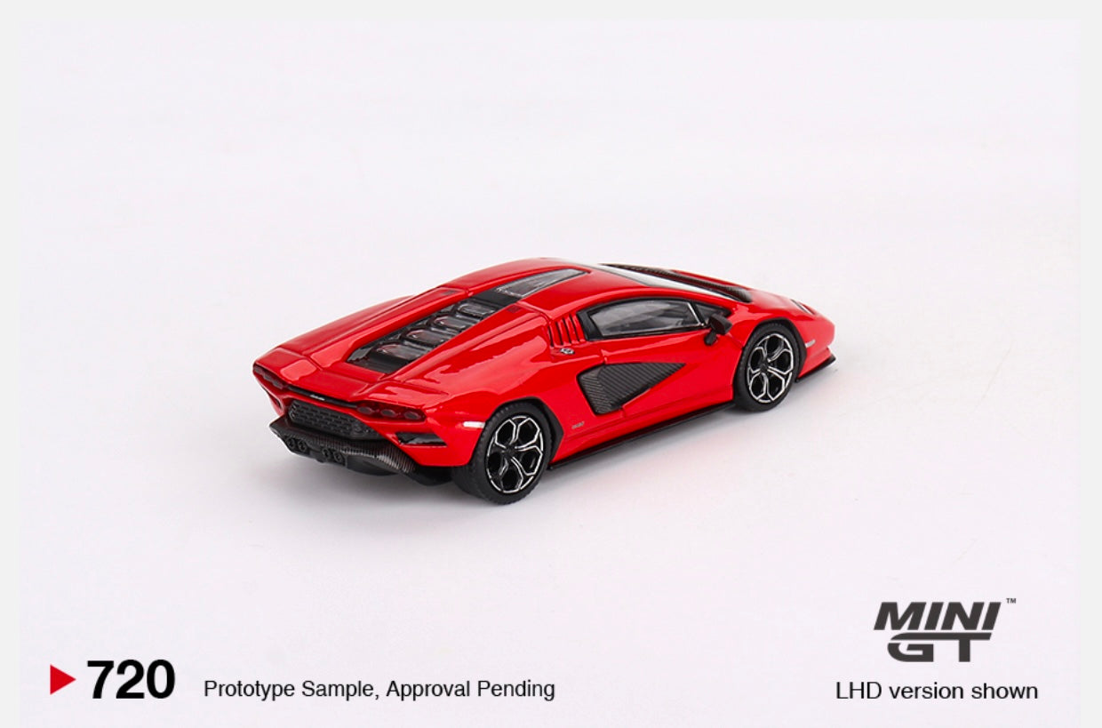 1:64 Lamborghini Countach LPI 800-4 Rosso Mars Mini GT 720