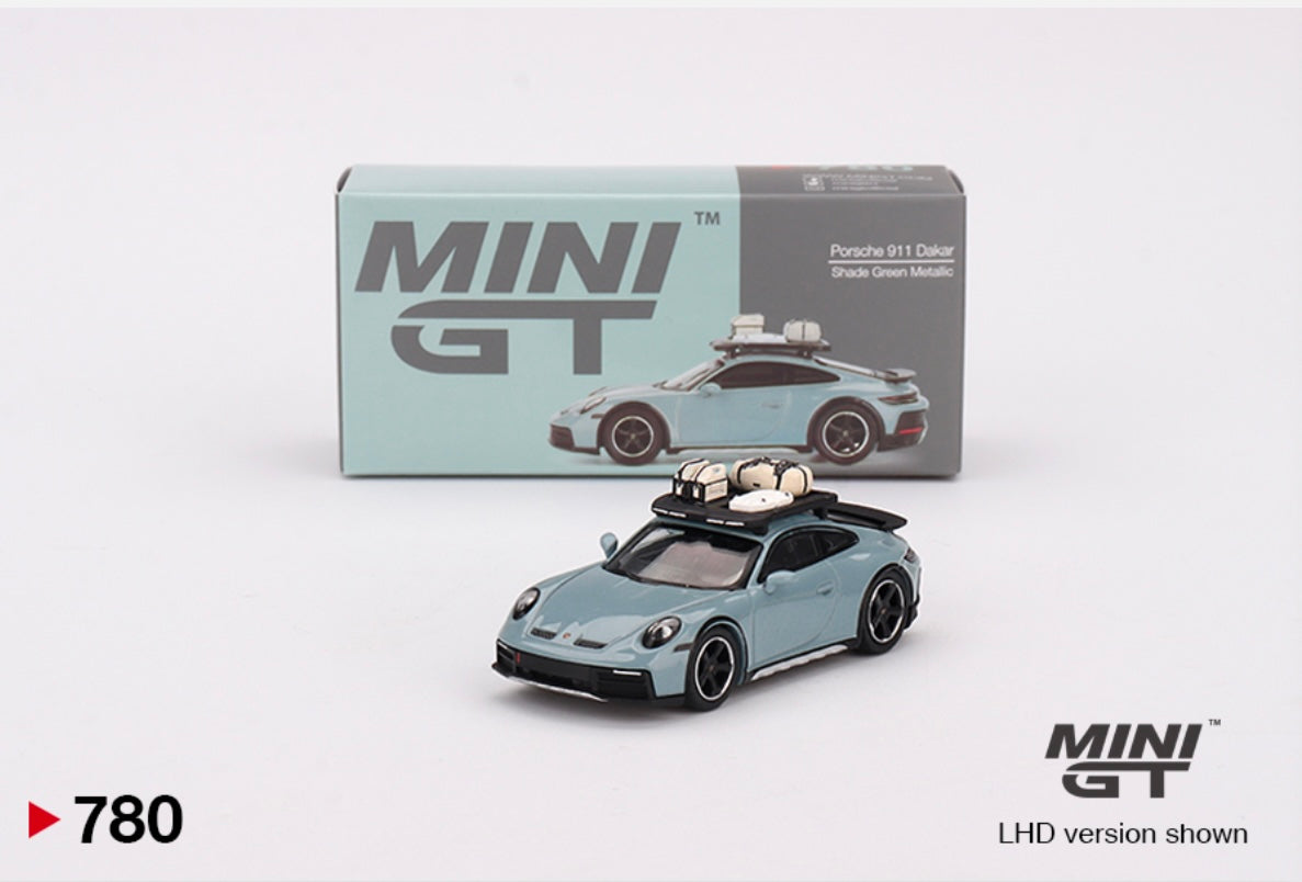 1:64 Porsche 911 Dakar Shade Green Metallic #780 Mini GT